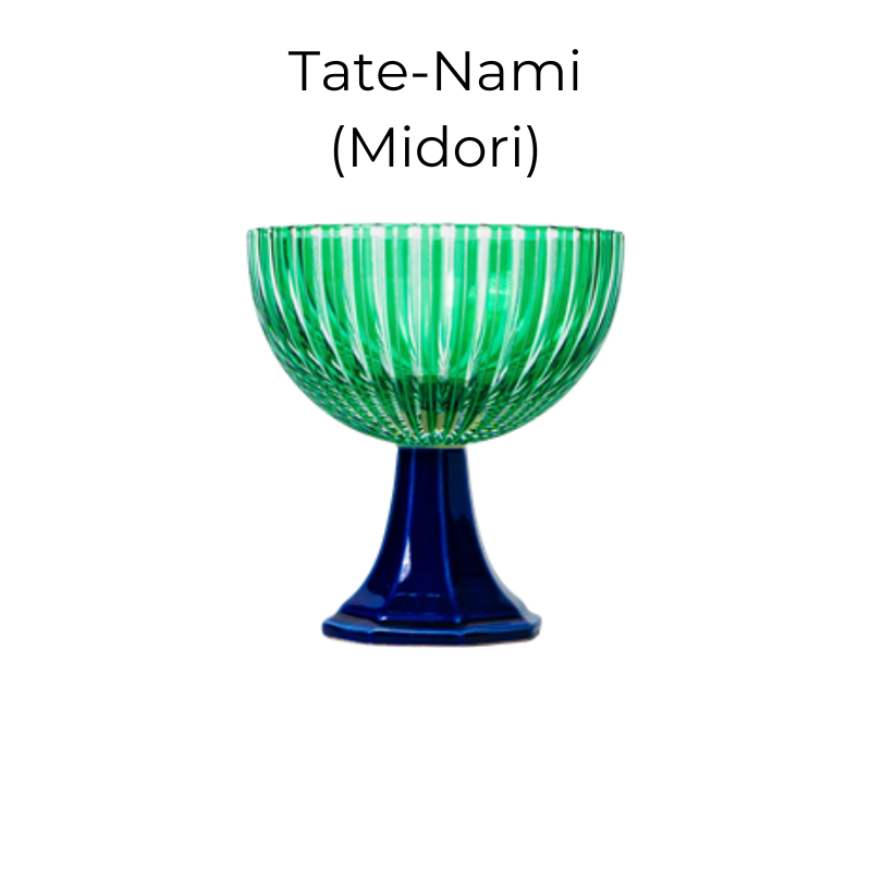 Edo Kiriko Handcrafted Takadai Komon Grand Sake Glass Collection
