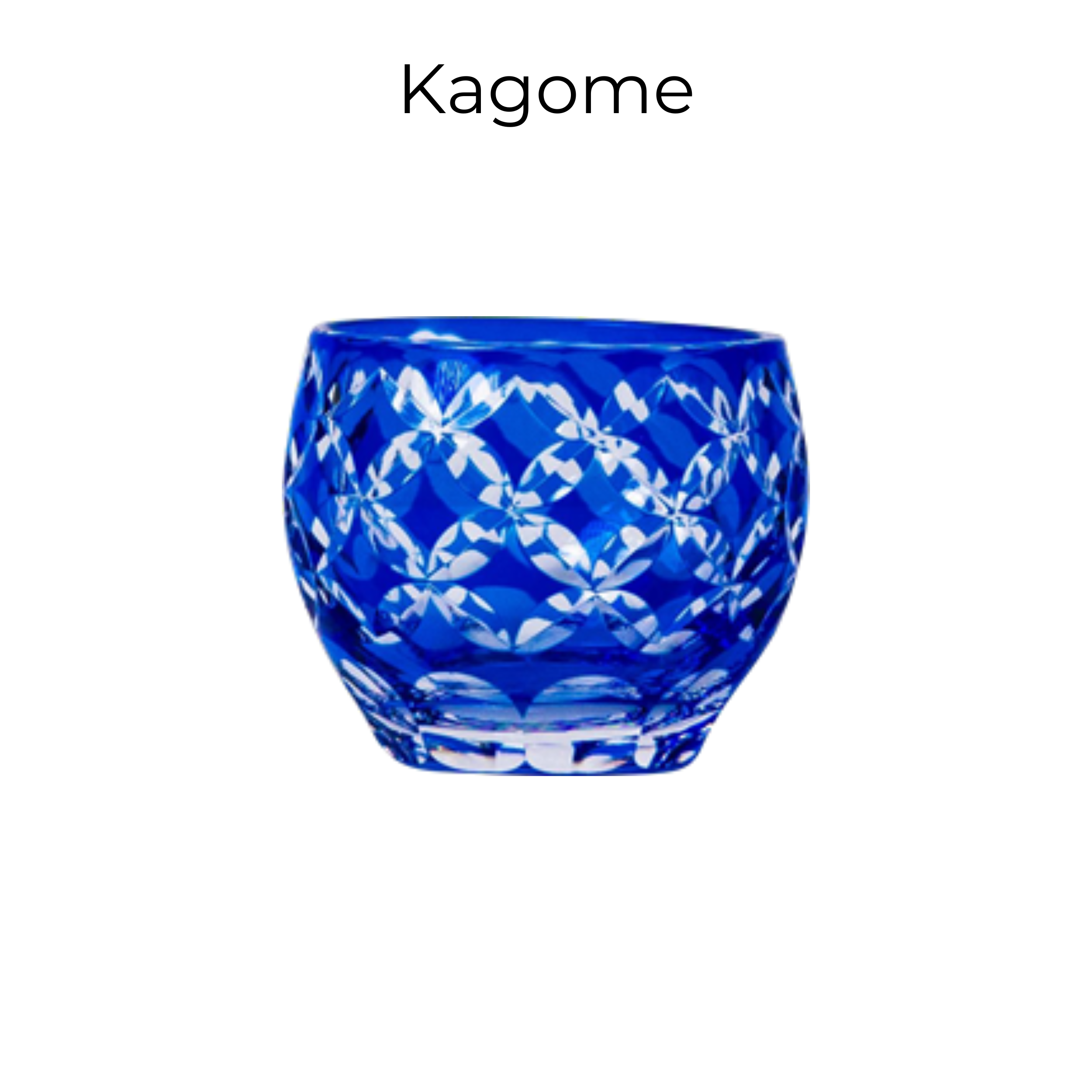 Edo Kiriko Handcrafted Ruri Guinomi Sake Glass Collection