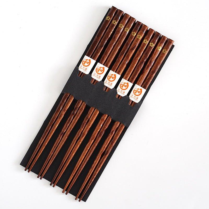 Japanese Golden Sakura Wooden Chopstick Set