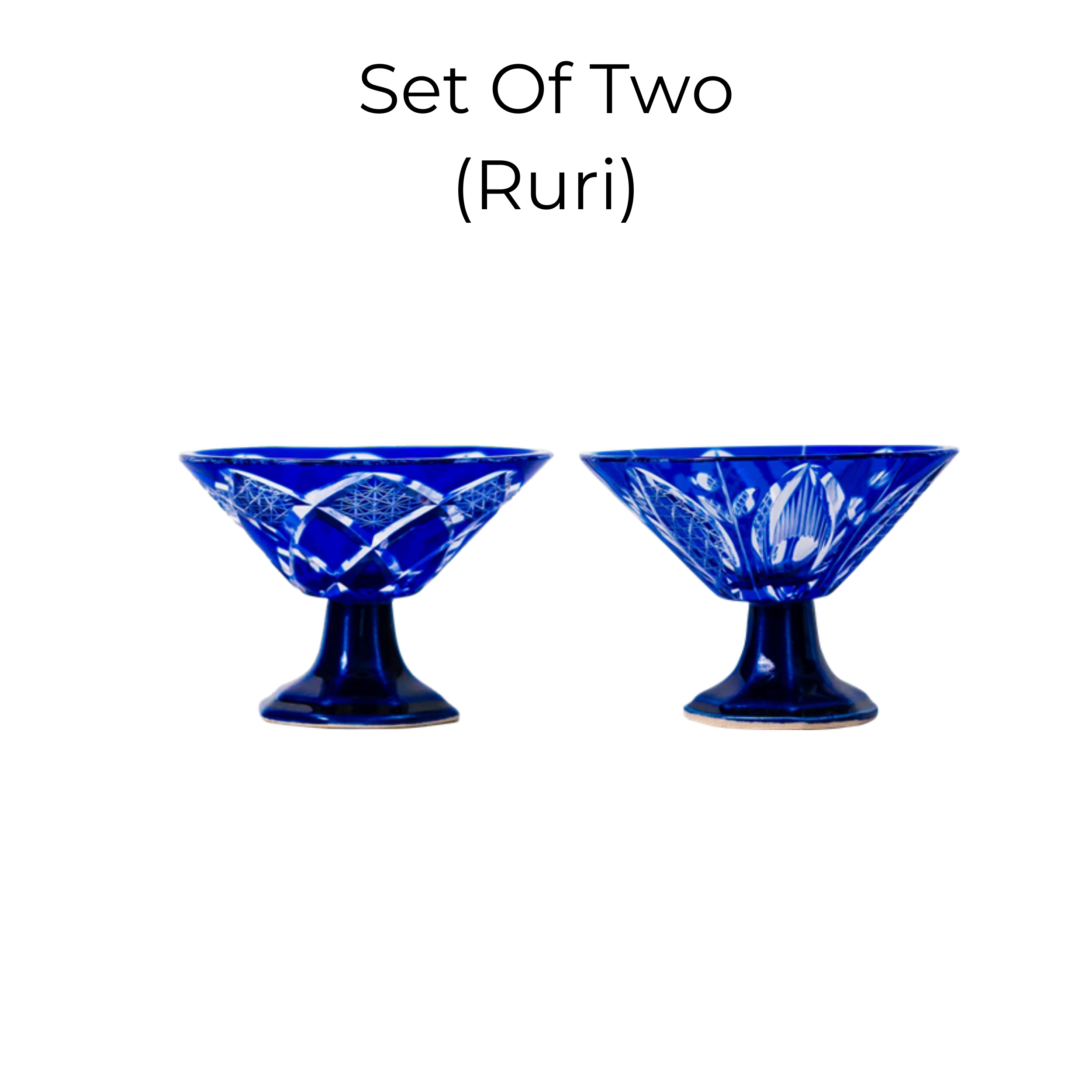 Edo Kiriko Handcrafted Karyu Sake Glass Collection