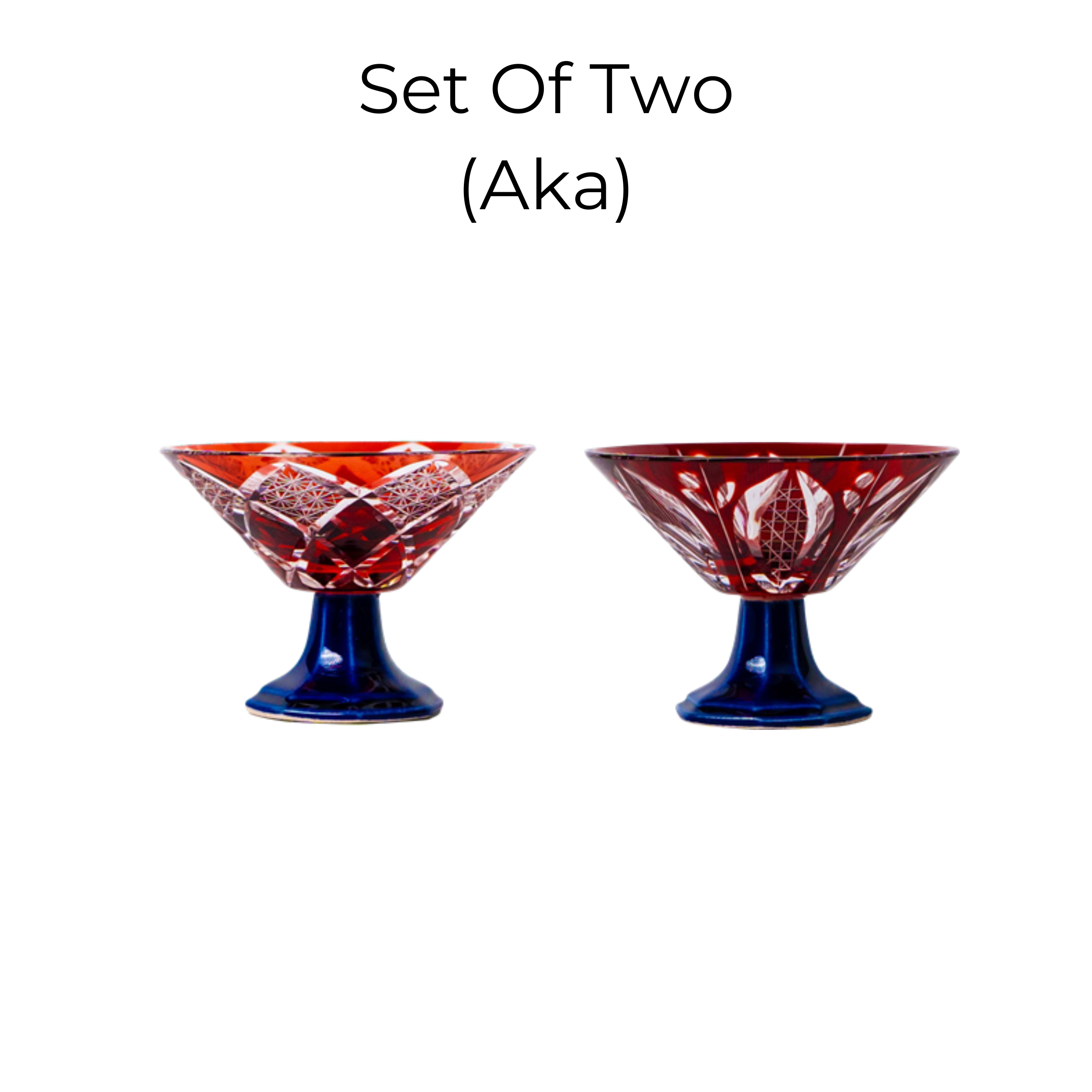 Edo Kiriko Handcrafted Karyu Sake Glass Collection