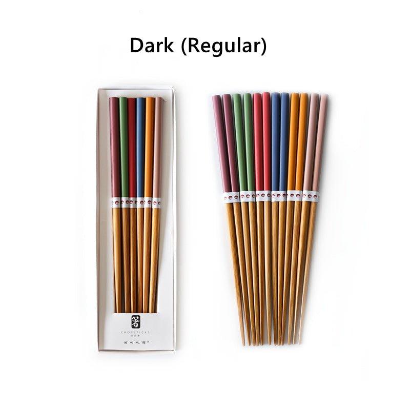 Multi-Colors Japanese Bamboo Chopsticks Sets - MASU