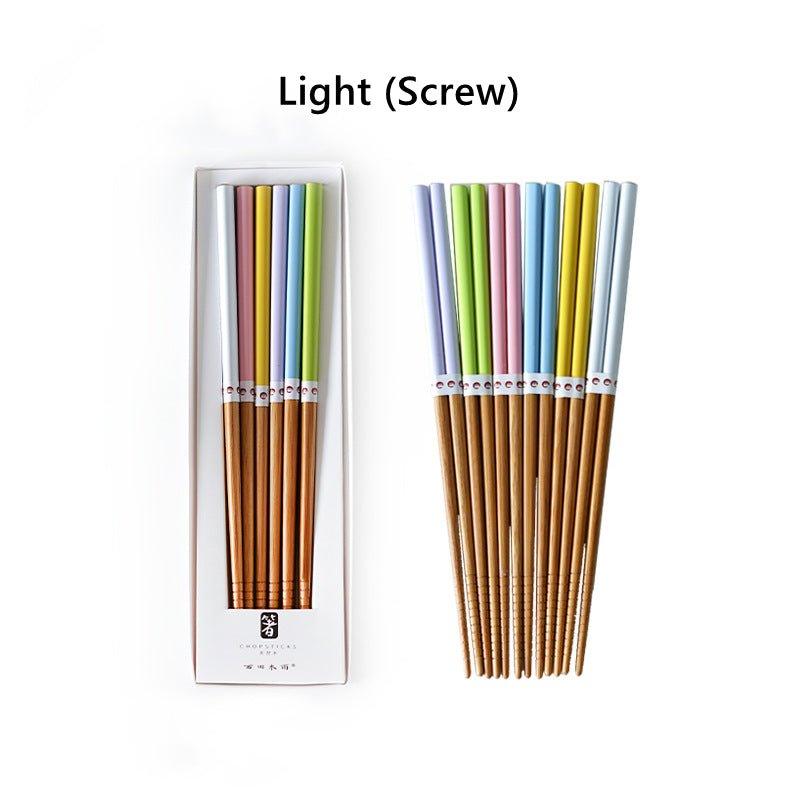 Multi-Colors Japanese Bamboo Chopsticks Sets - MASU
