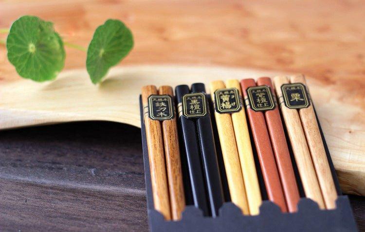 Multi-Colors Japanese Wooden Chopsticks Sets