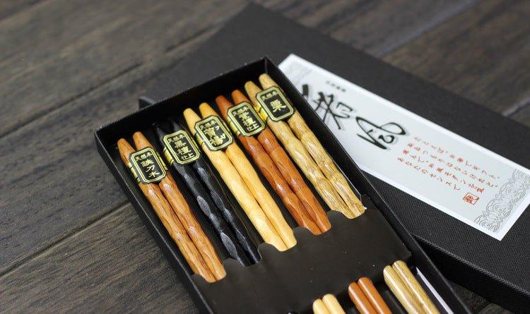 Multi-Colors Japanese Wooden Chopsticks Sets