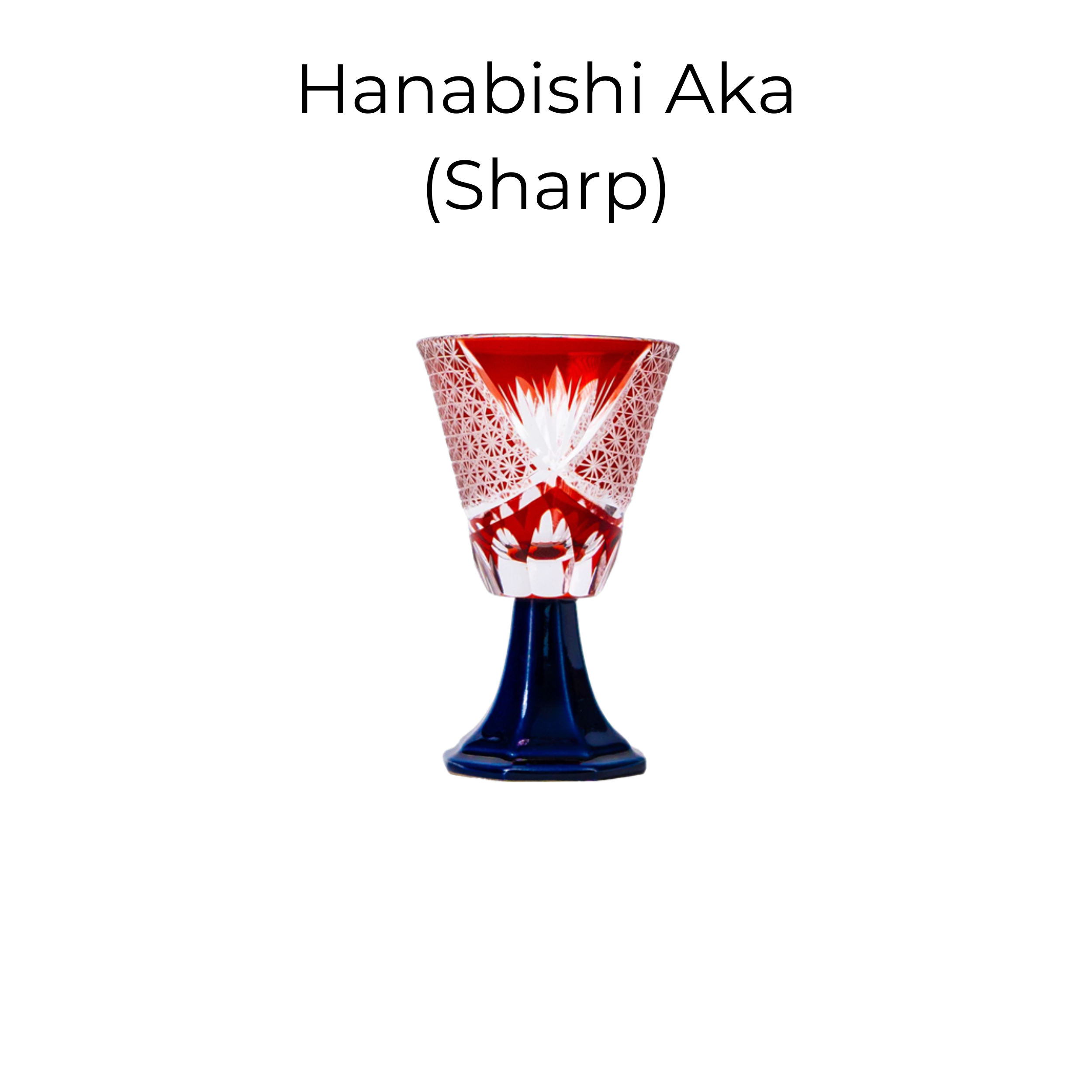 Edo Kiriko Handcrafted Hanabishi Goblet Glass Collection