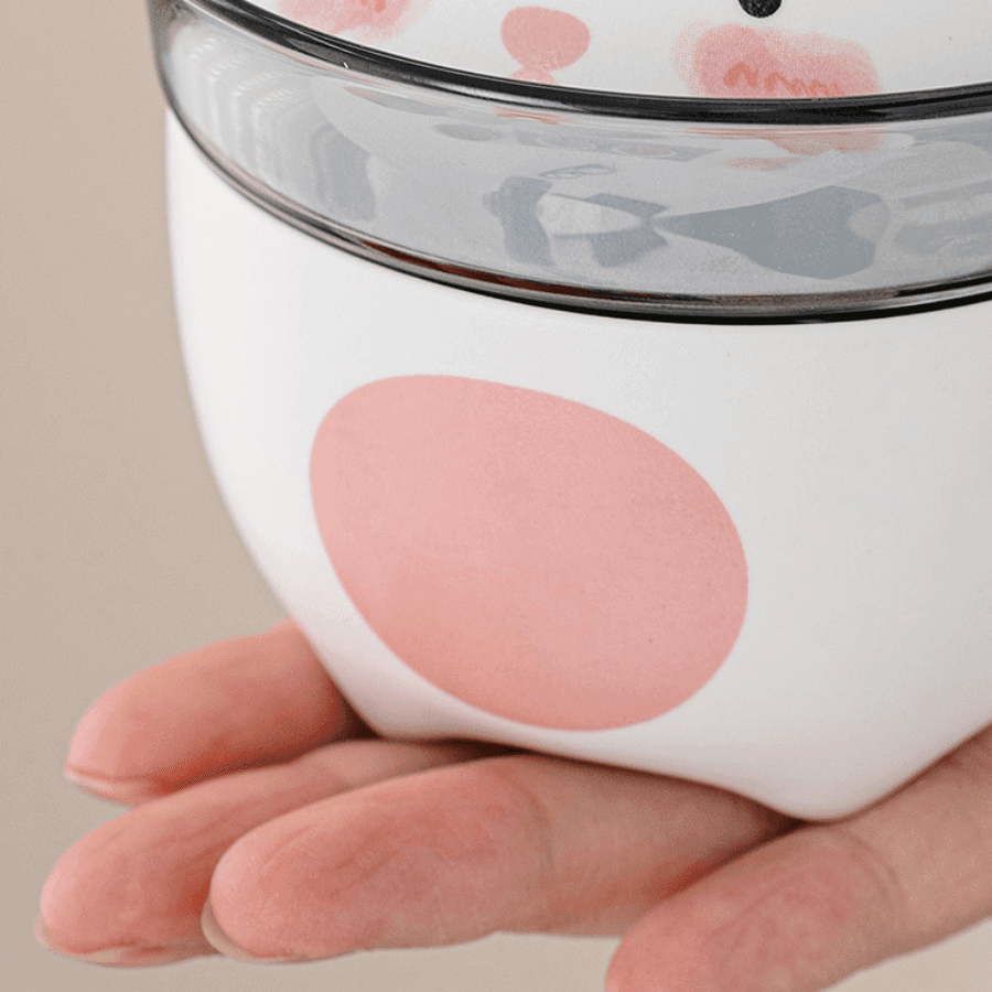 Ceramic Bunny Tea Set With Carrying Case