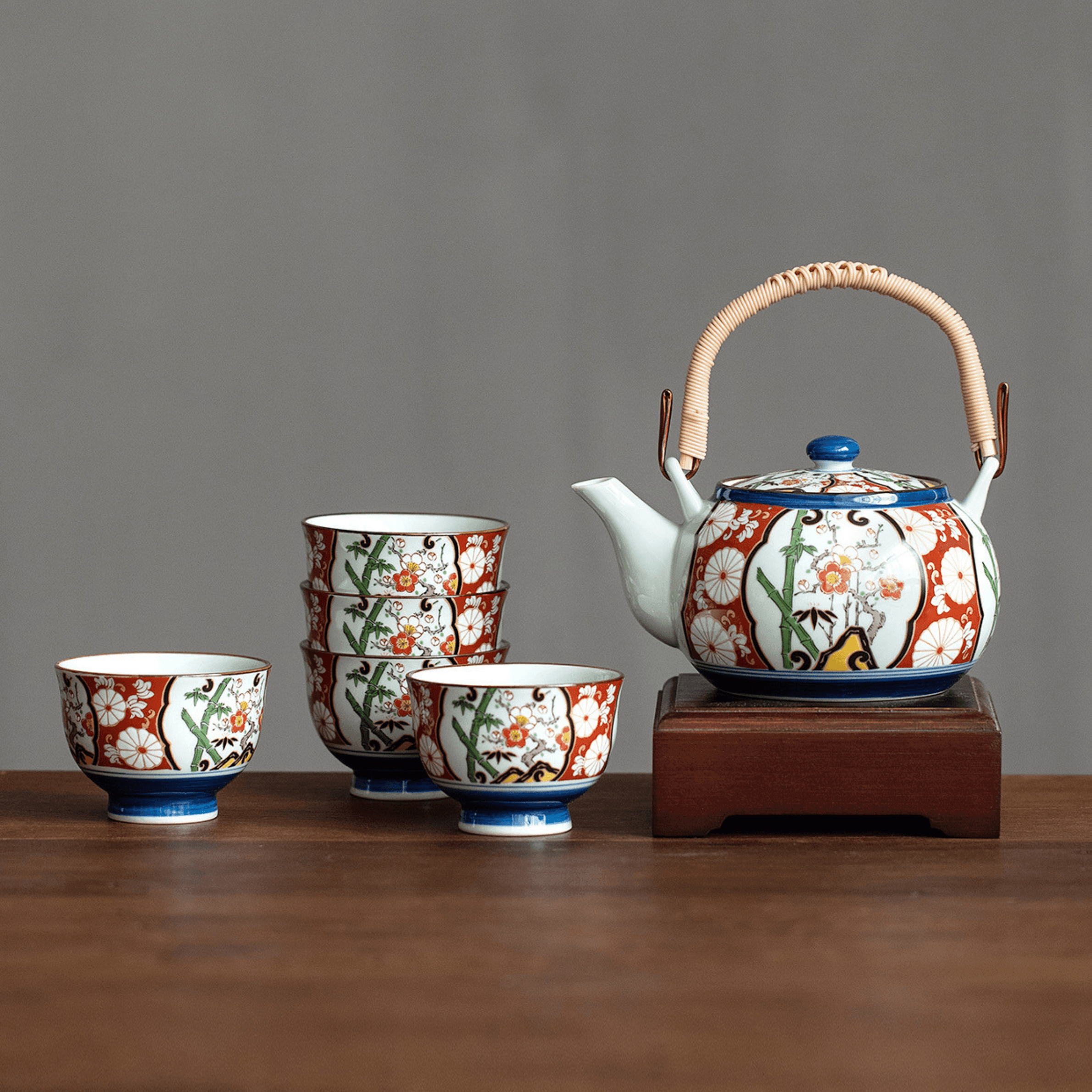 Japanesse Imari Series Handcrafted Tea Cups - MASU