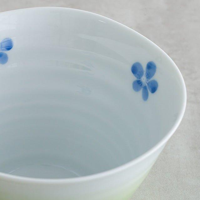 Japanese Handcrafted Arita Ware Ceramic Gradient Ombré Conical Bowls