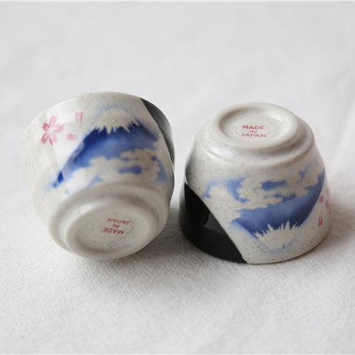 Japanese Fuji Themed Handcrafted Ceramic Sake Gift Sets