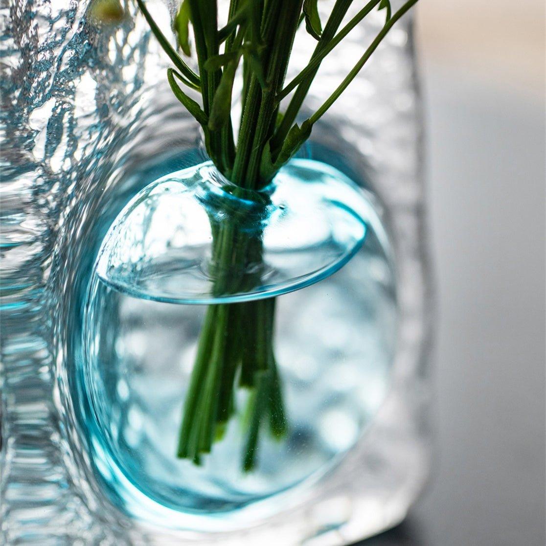 Japanese Iwasawa Handcrafted Ocean Heart Glass Vases