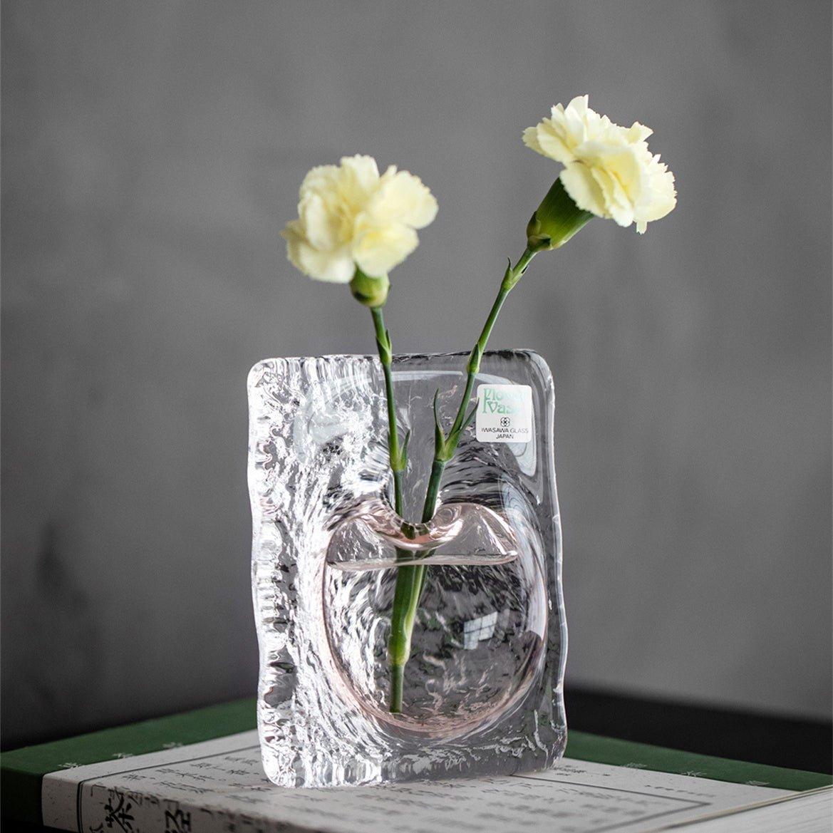 Japanese Iwasawa Handcrafted Ocean Heart Glass Vases