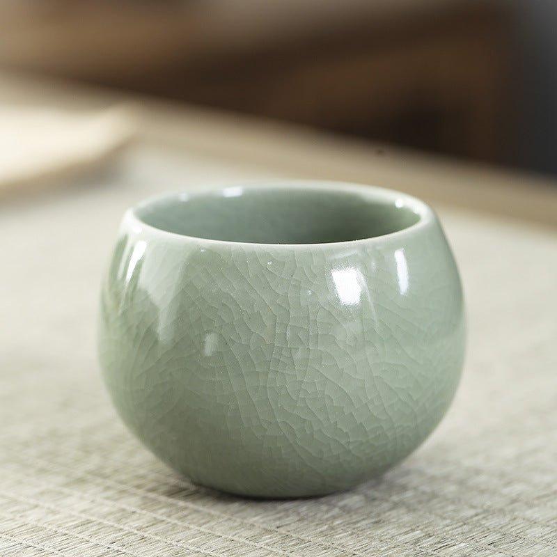Oriental Handcrafted Ceramic Rounded Tea Cup Set