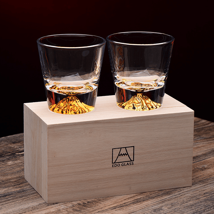 Japanese Mount Fuji Whisky Glass Sets - MASU