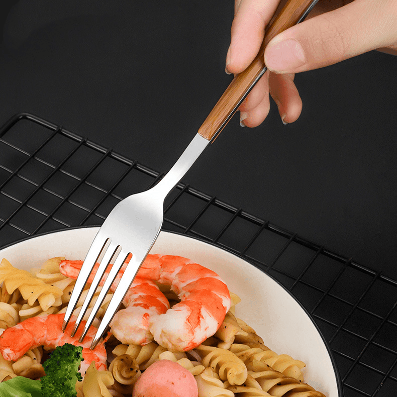 Stainless Steel Utensil Sets With Wooden Handle