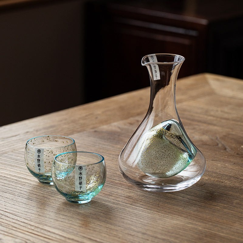 Misuno Handcrafted Gold Foil Starlight Sake Set