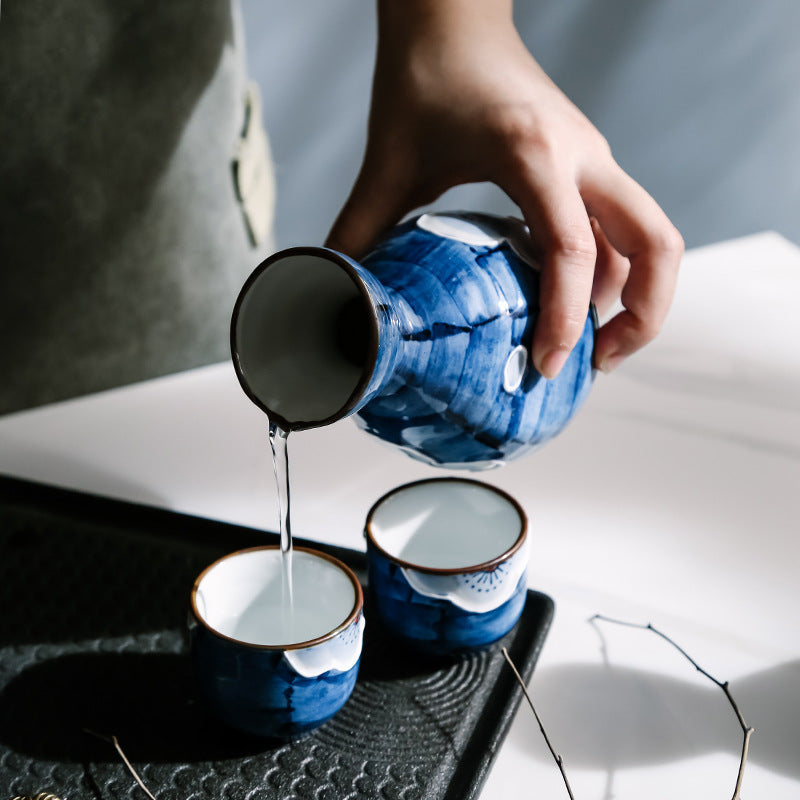 Japanese Sakura Handcrafted Ceramic Sake Sets