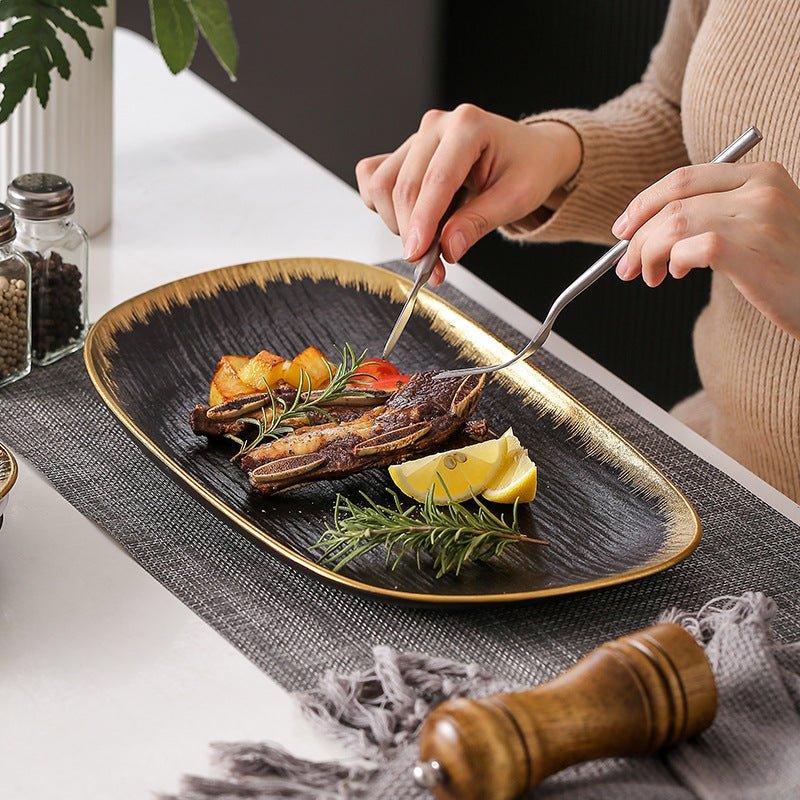 Matte Ceramic Rectangular Serving Plates