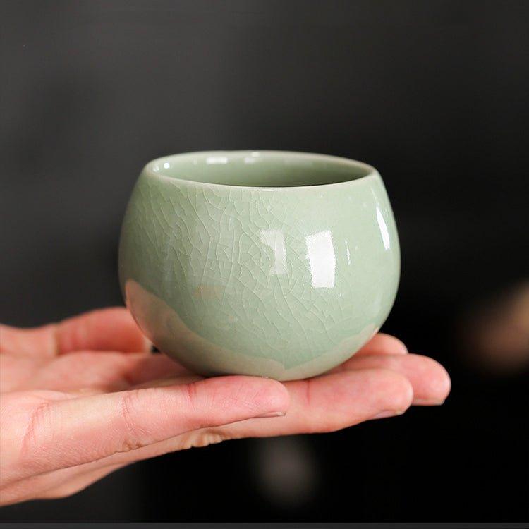 Oriental Handcrafted Ceramic Rounded Tea Cup Set