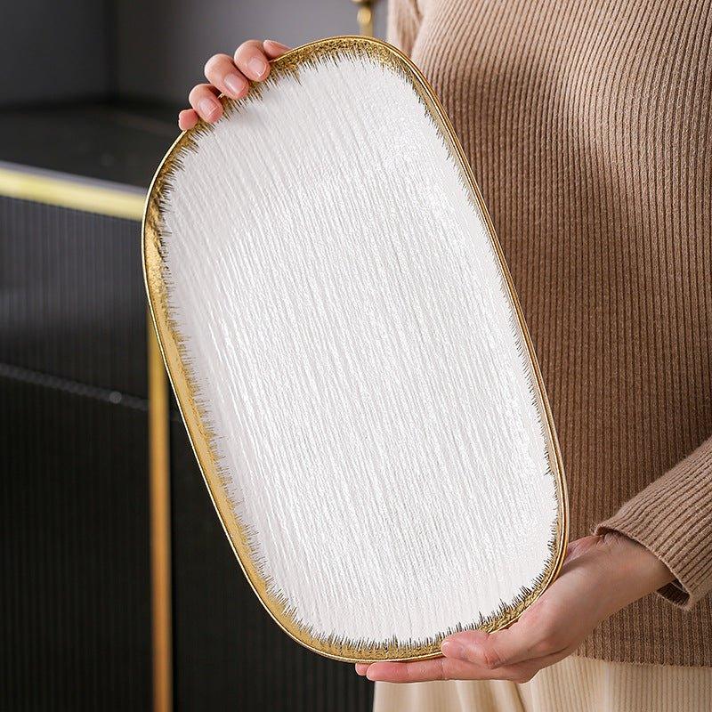 Matte Ceramic Rectangular Serving Plates