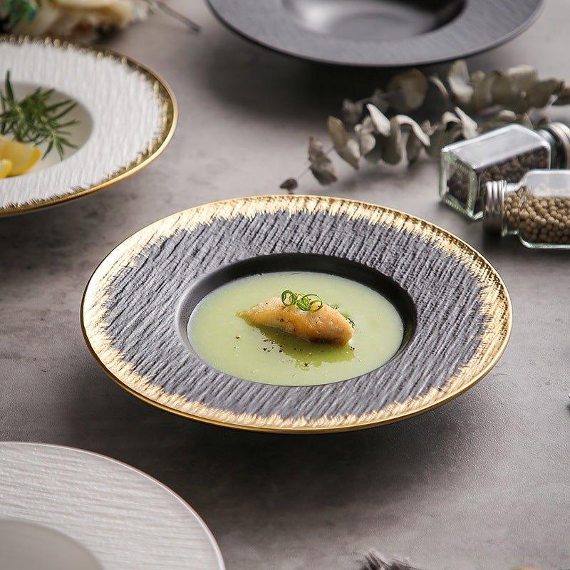 Matte Ceramic Spaghetti Serving Plates