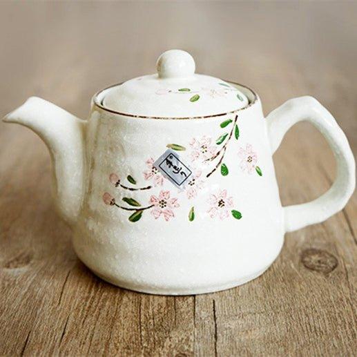 Japanese Handcrafted Ceramic Glazed Sakura Tea Gift Set