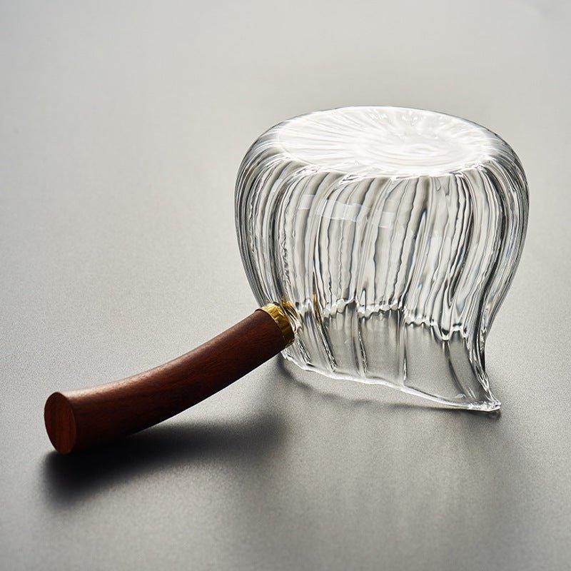 Glass Pot With Wooden Handle