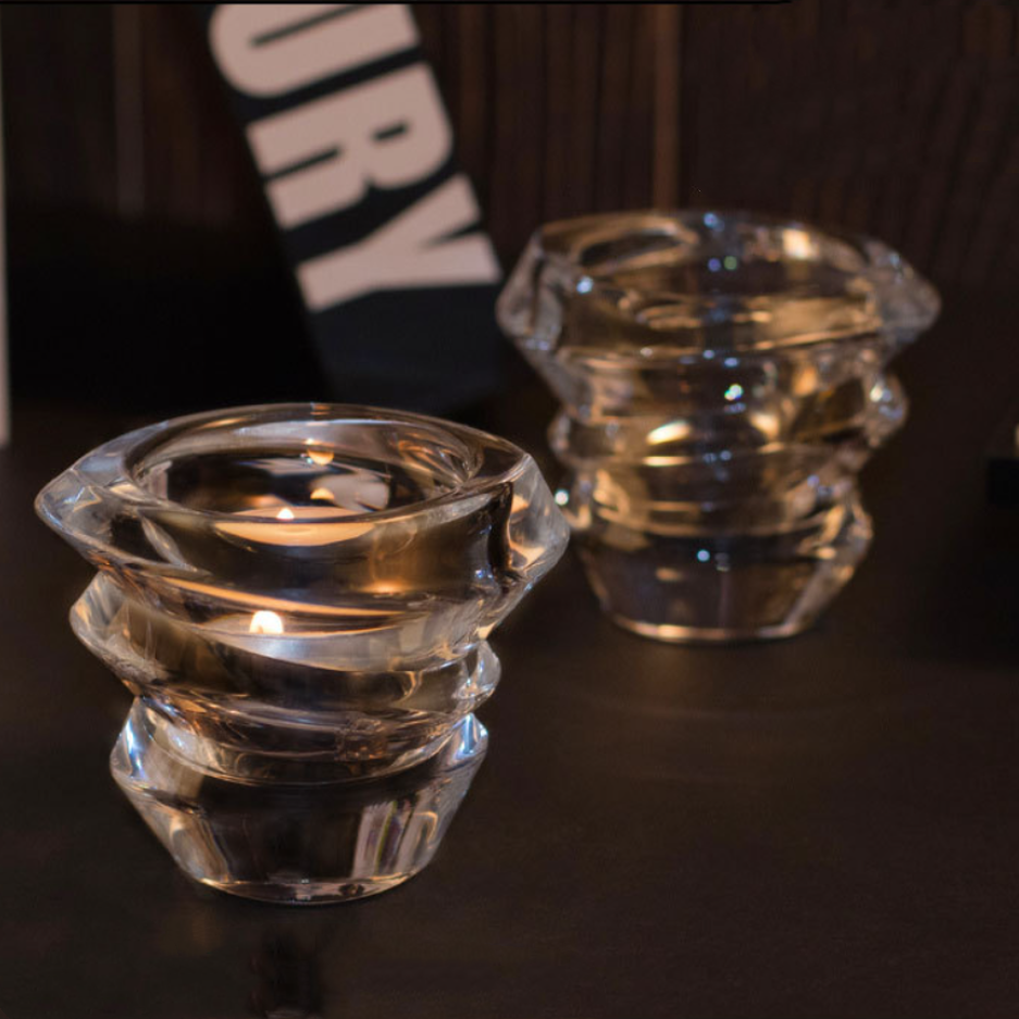 German Crystal Dinner Candlestand Set