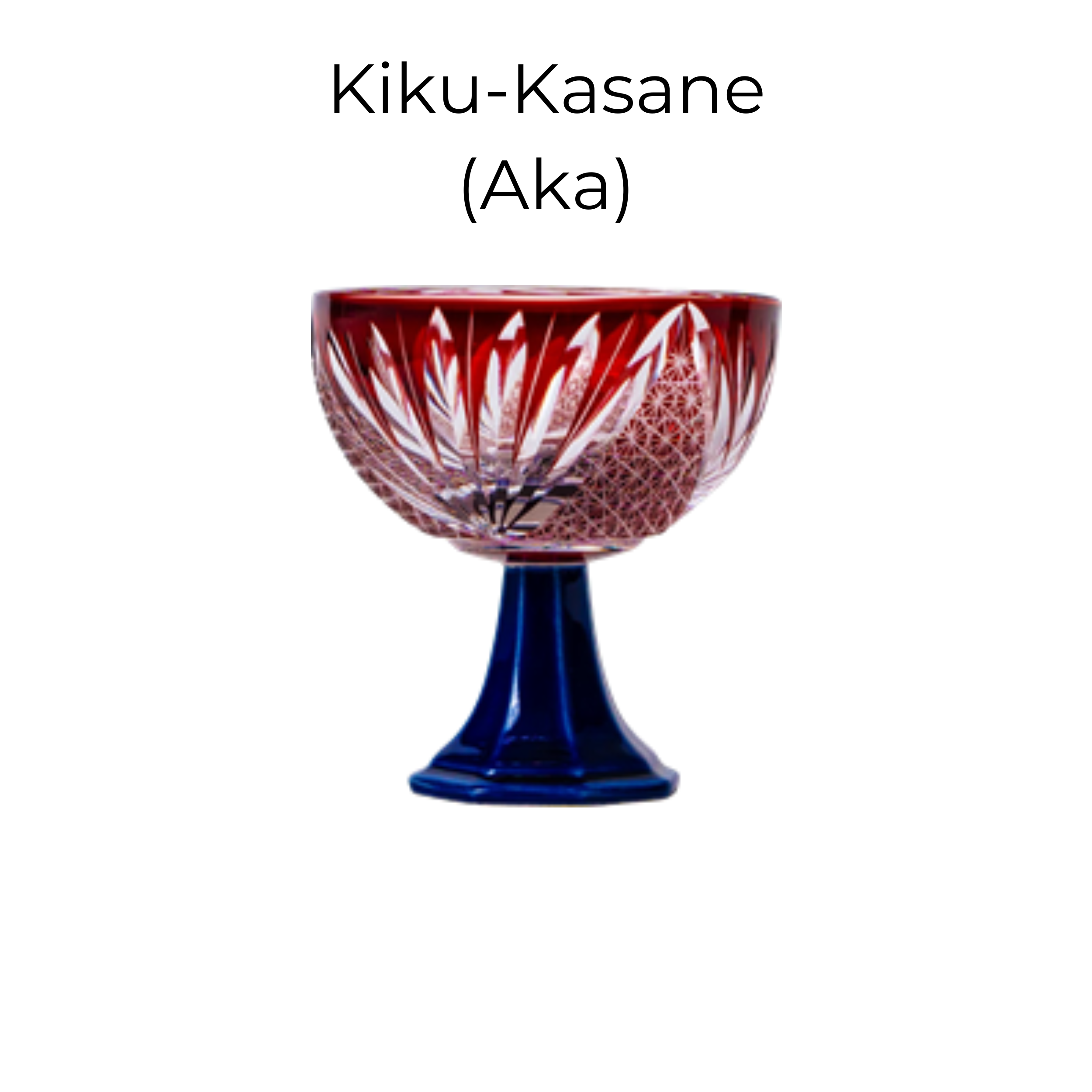 Edo Kiriko Handcrafted Takadai Komon Sake Glass Collection