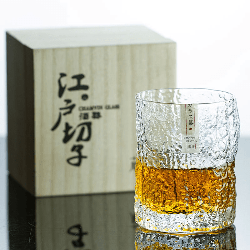 Japanese Handcrafted Chamvin Edo Kiriko Whisky Glass