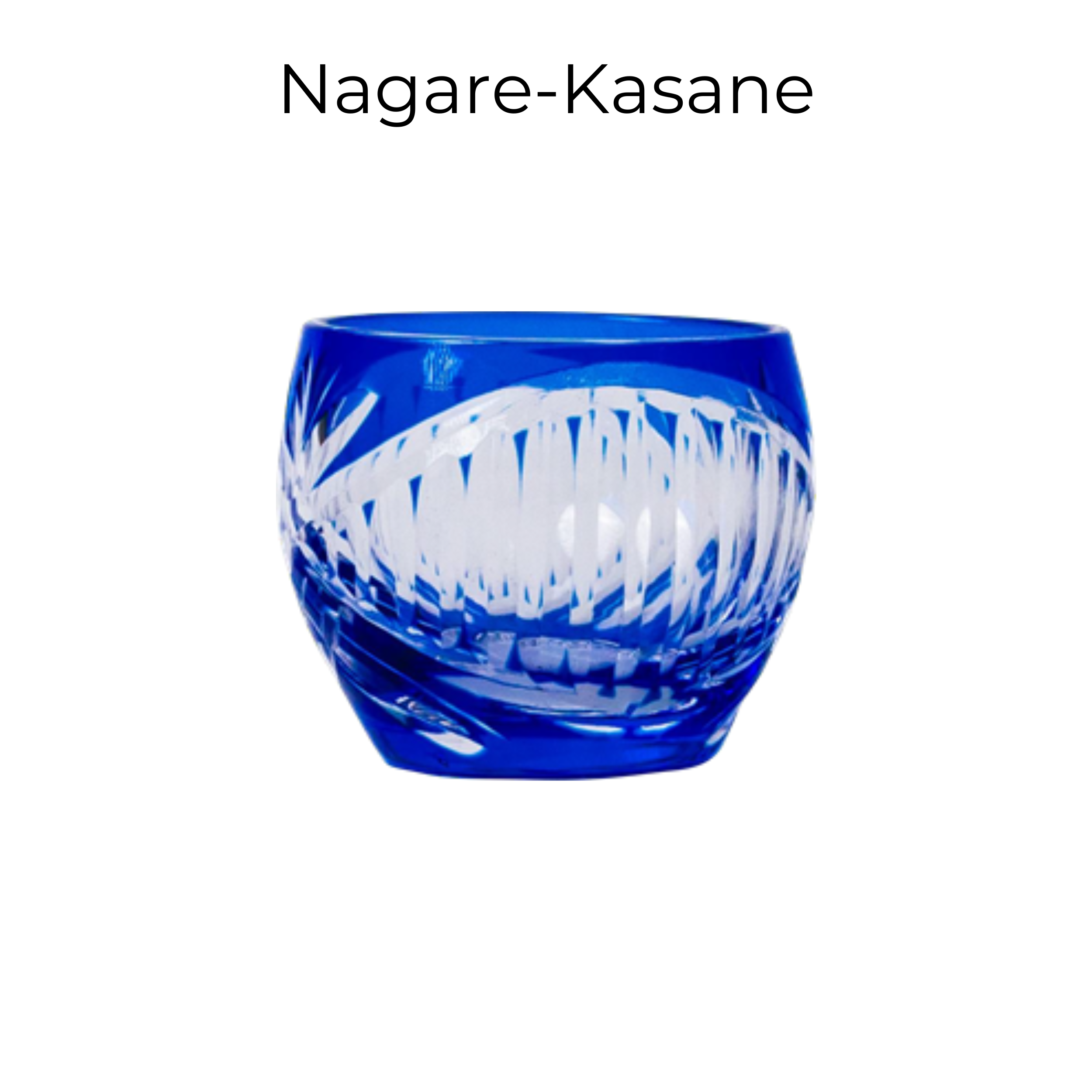 Edo Kiriko Handcrafted Ruri Ochoko Sake Glass Collection