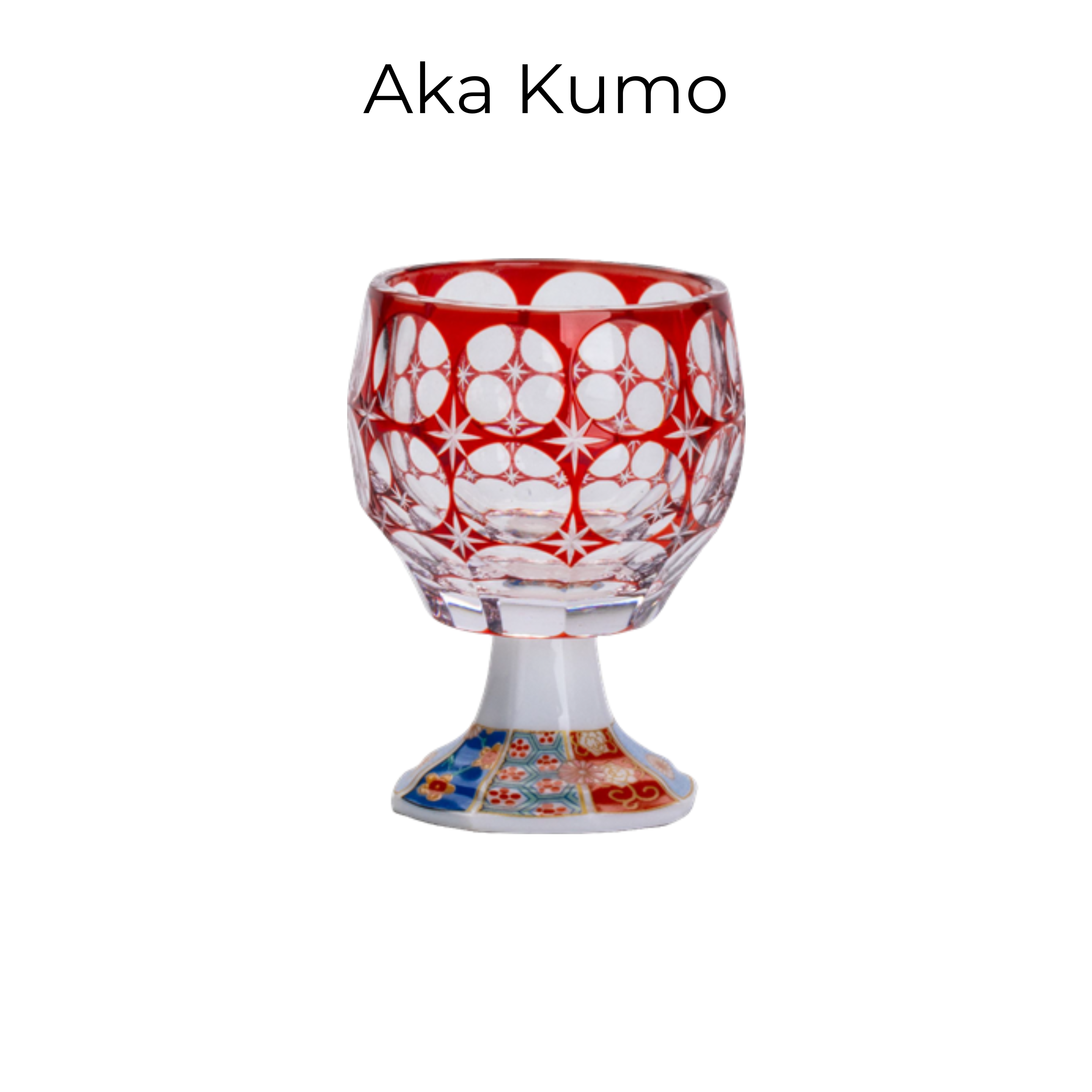 Edo Kiriko Handcrafted Kazaridai Goblet Glass Collection