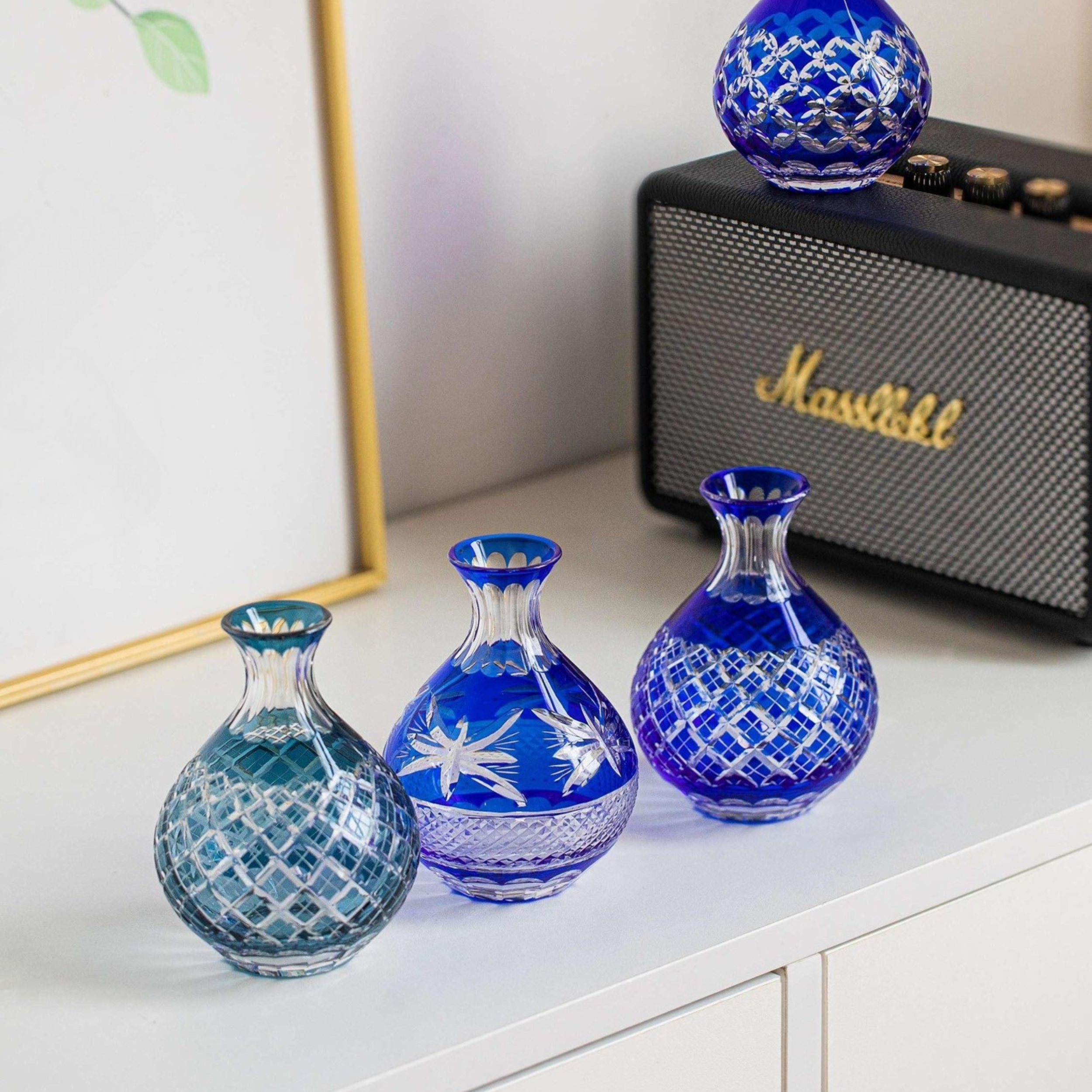 Edo Kiriko Handcrafted Marutoku Sake Collection