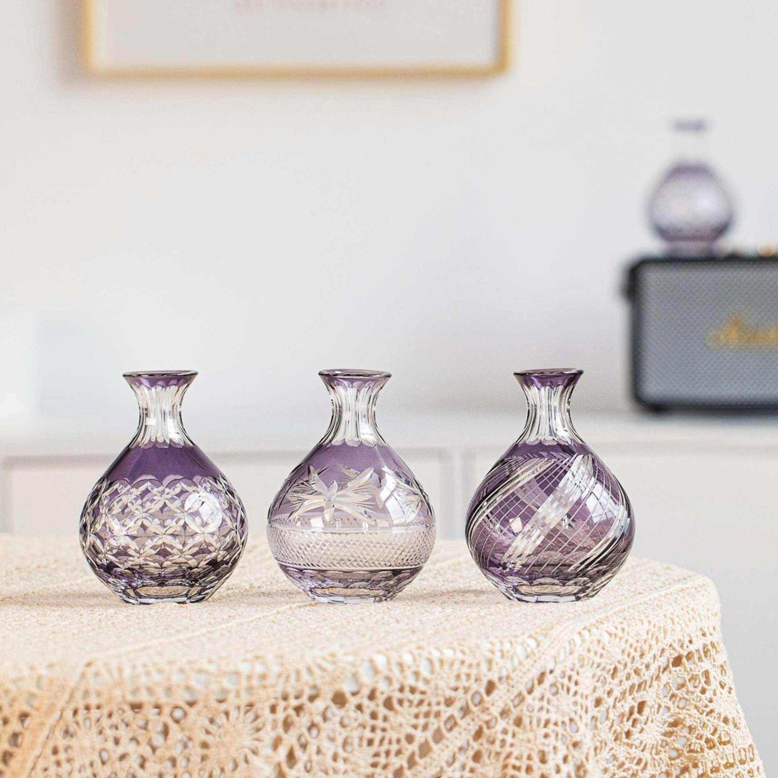 Edo Kiriko Handcrafted Yugiri Sake Collection