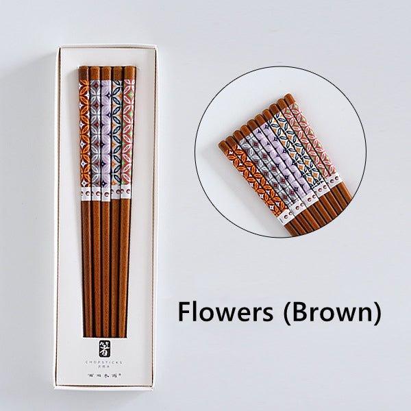 Japanese Family Harmony Wooden Chopsticks Sets - MASU