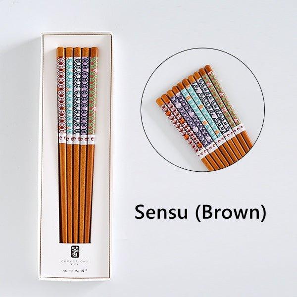 Japanese Family Harmony Wooden Chopsticks Sets - MASU