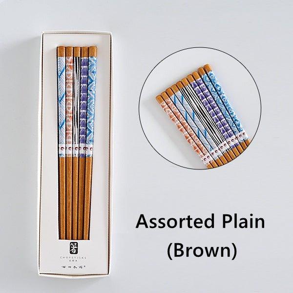 Japanese Family Harmony Wooden Chopsticks Sets - MASU
