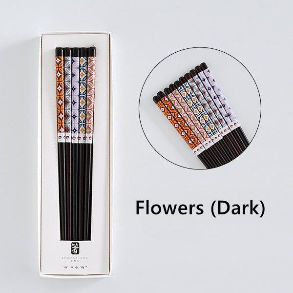 Japanese Family Harmony Wooden Chopsticks Sets - MASU