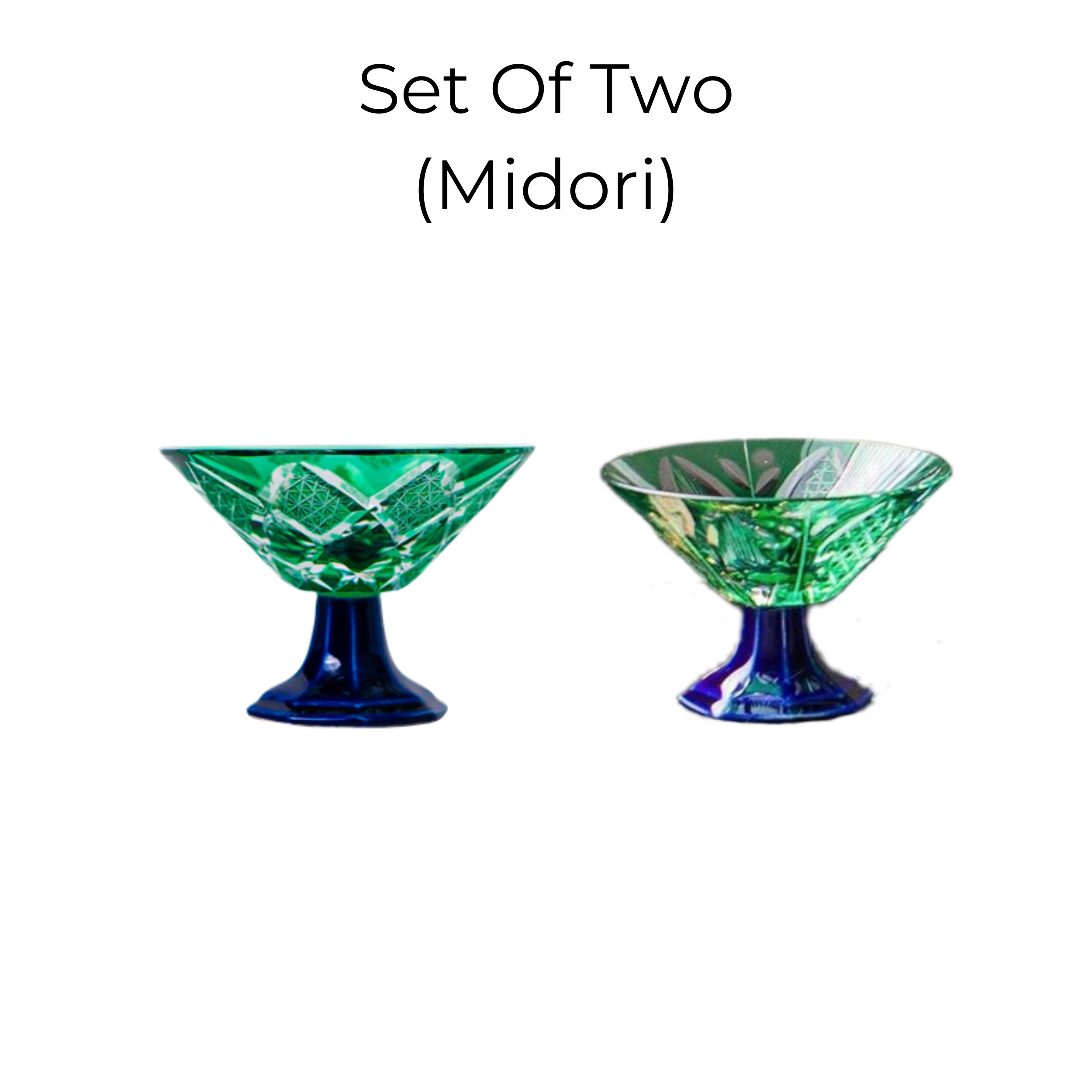 Edo Kiriko Handcrafted Karyu Sake Glass Collection
