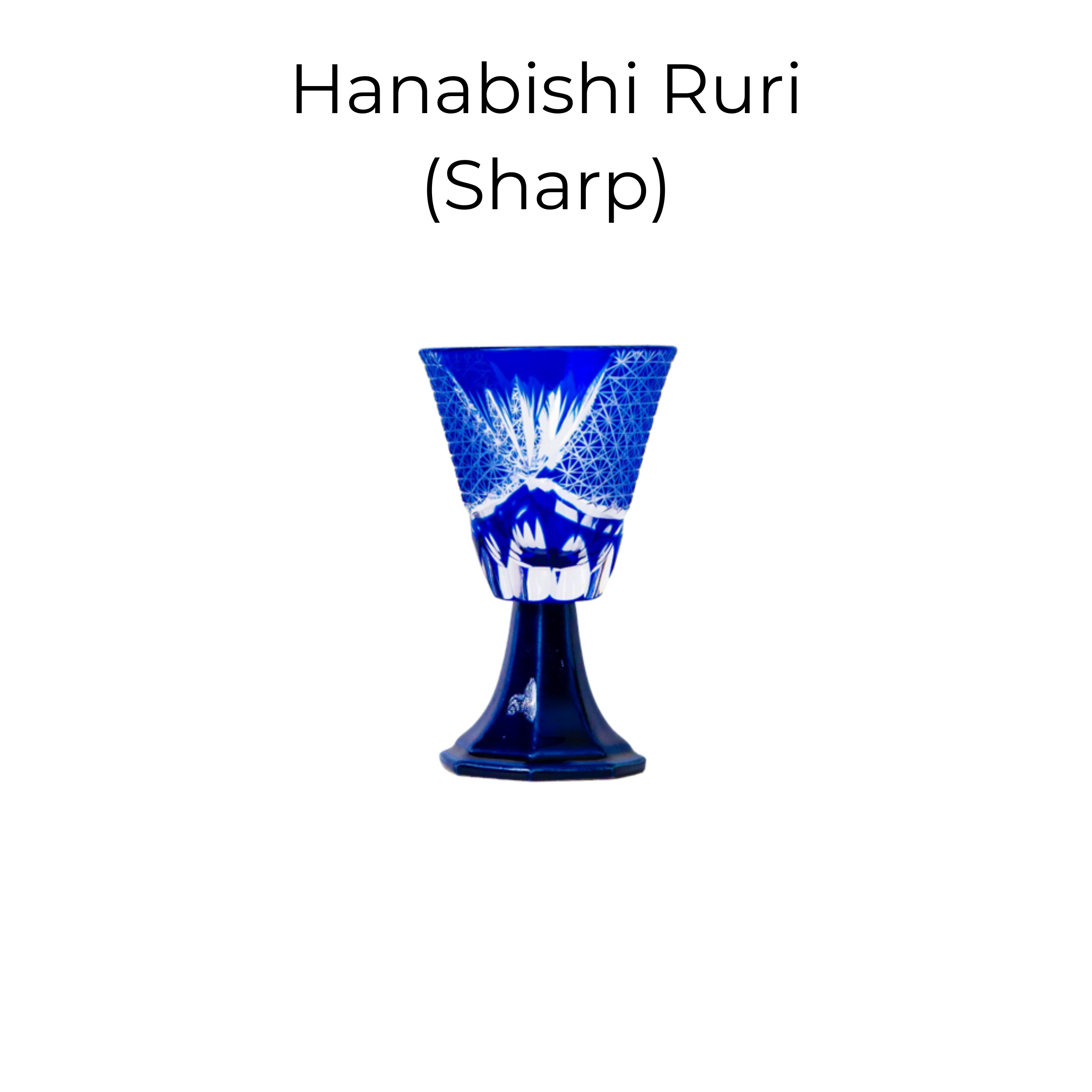 Edo Kiriko Handcrafted Hanabishi Goblet Glass Collection