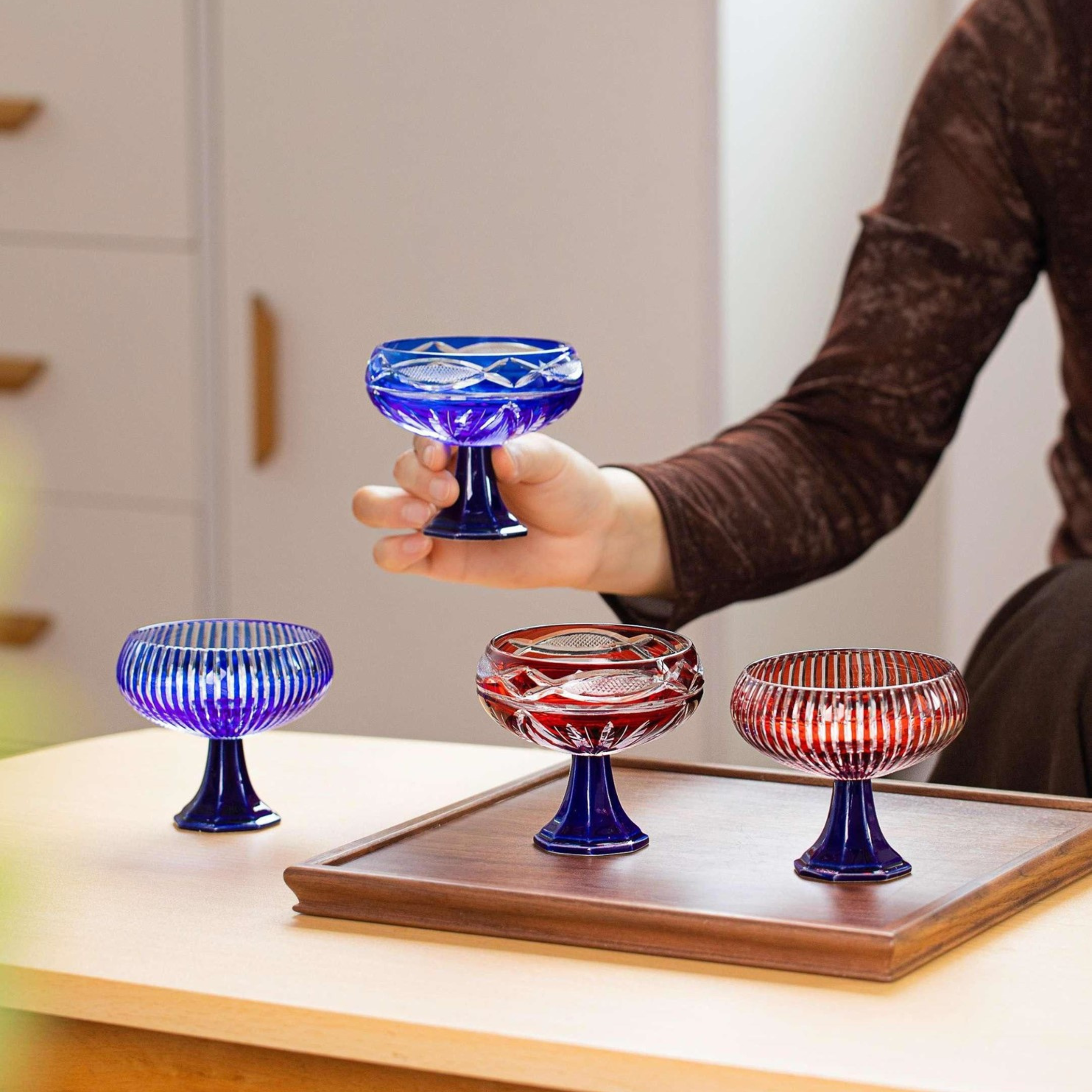 Edo Kiriko Handcrafted Souka Sake Glass Collection