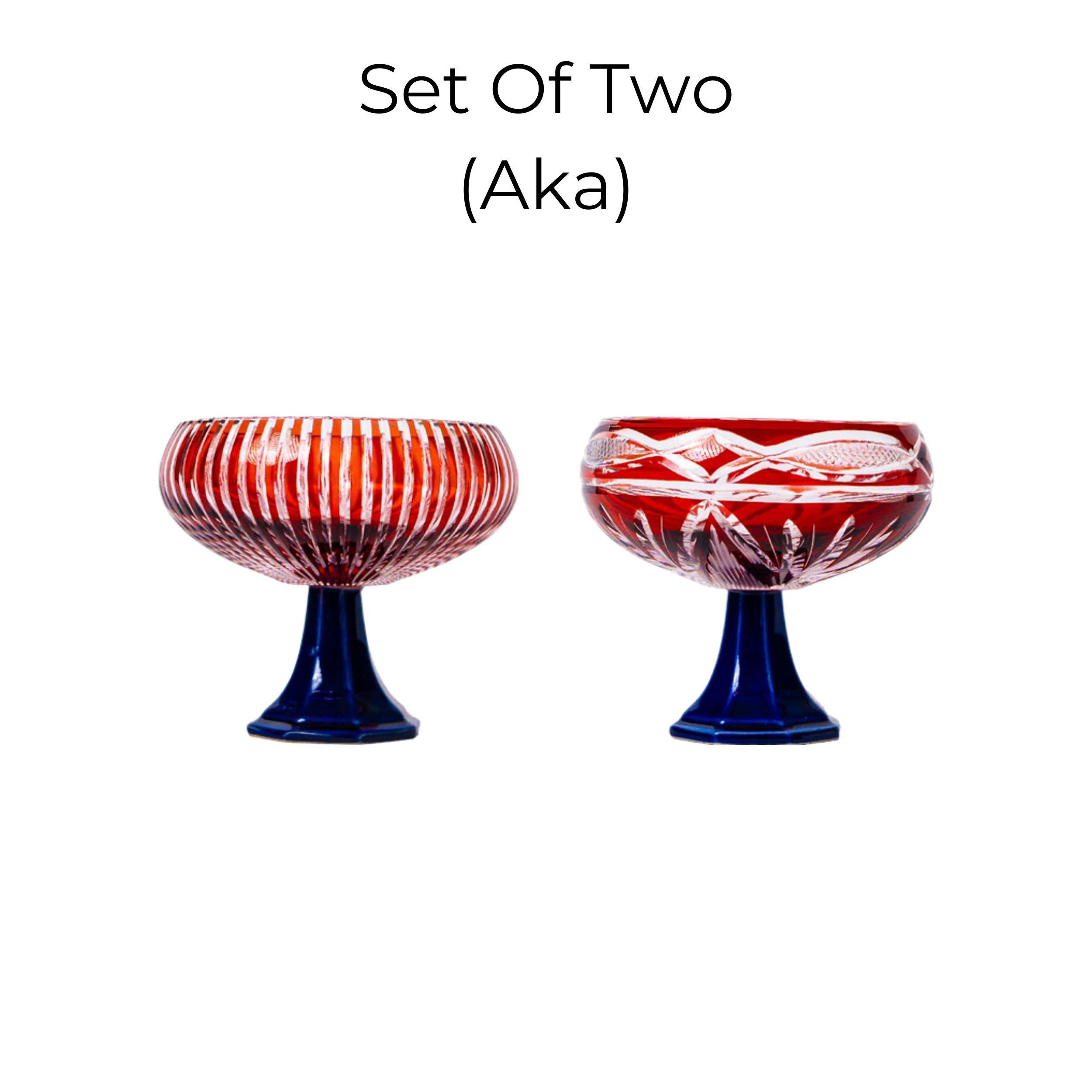 Edo Kiriko Handcrafted Souka Sake Glass Collection