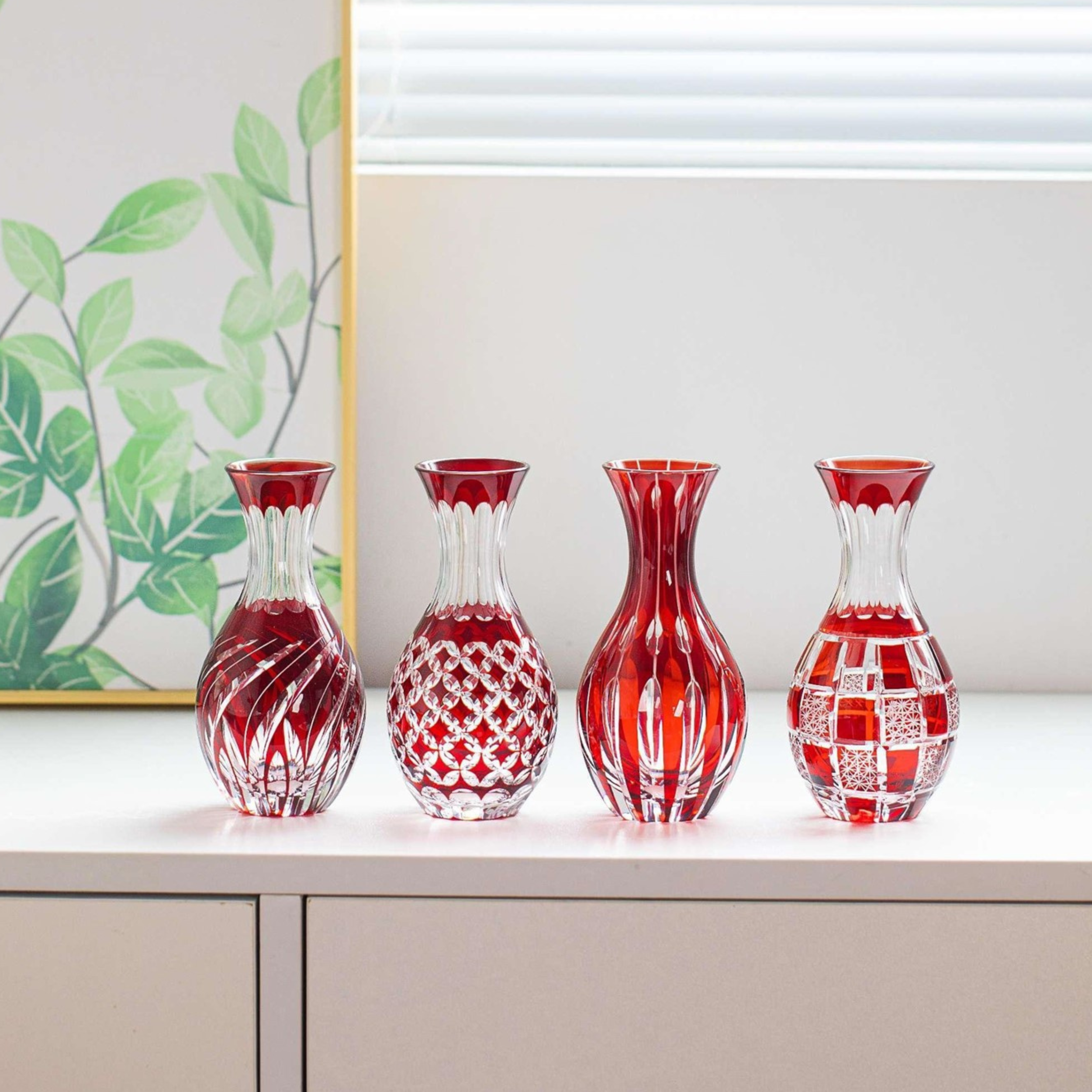 Edo Kiriko Handcrafted Shukusho Sake Collection
