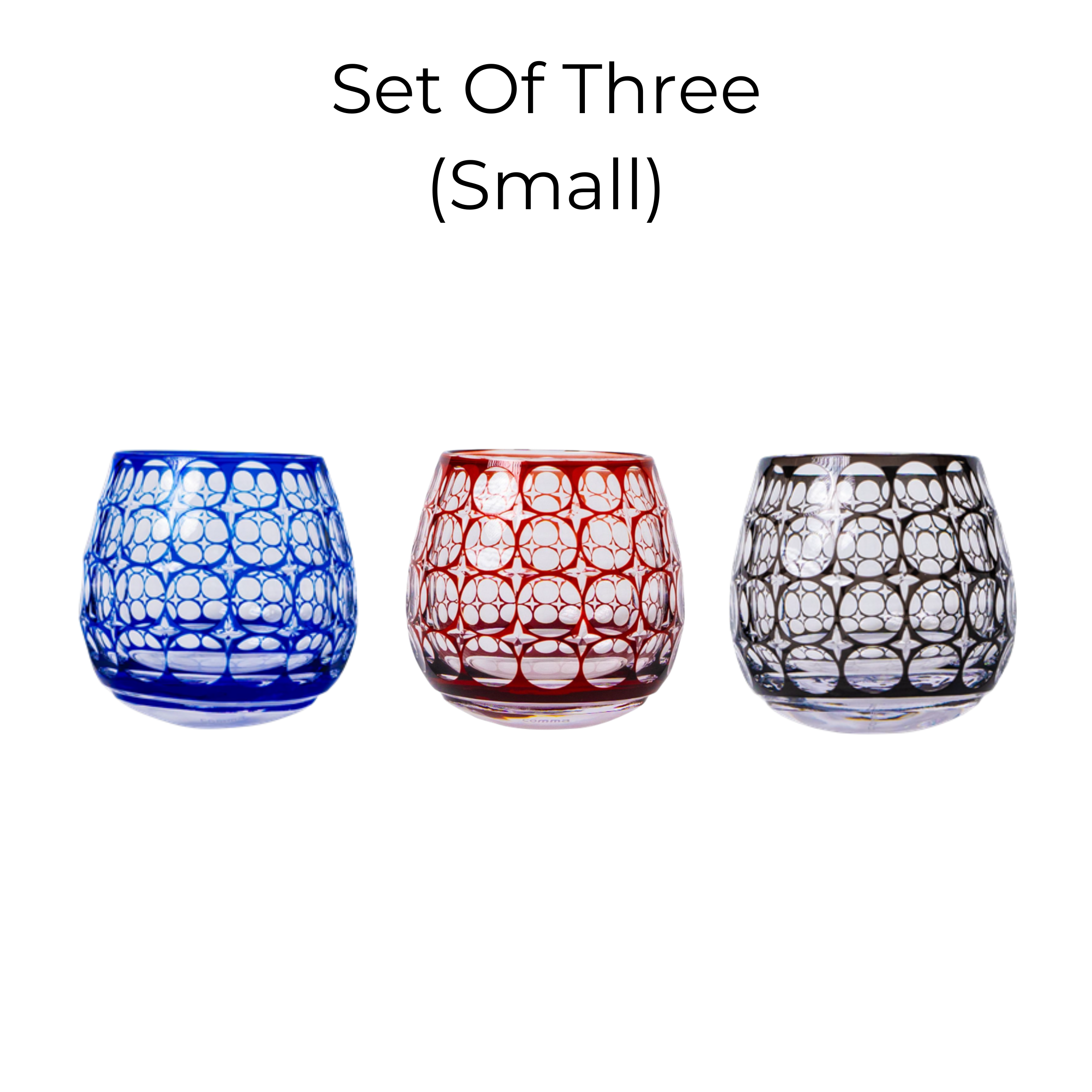 Edo Kiriko Handcrafted Hanamaru Whisky Glass Collection