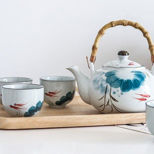 Japanese Ceramic Goldfish Tea Sets