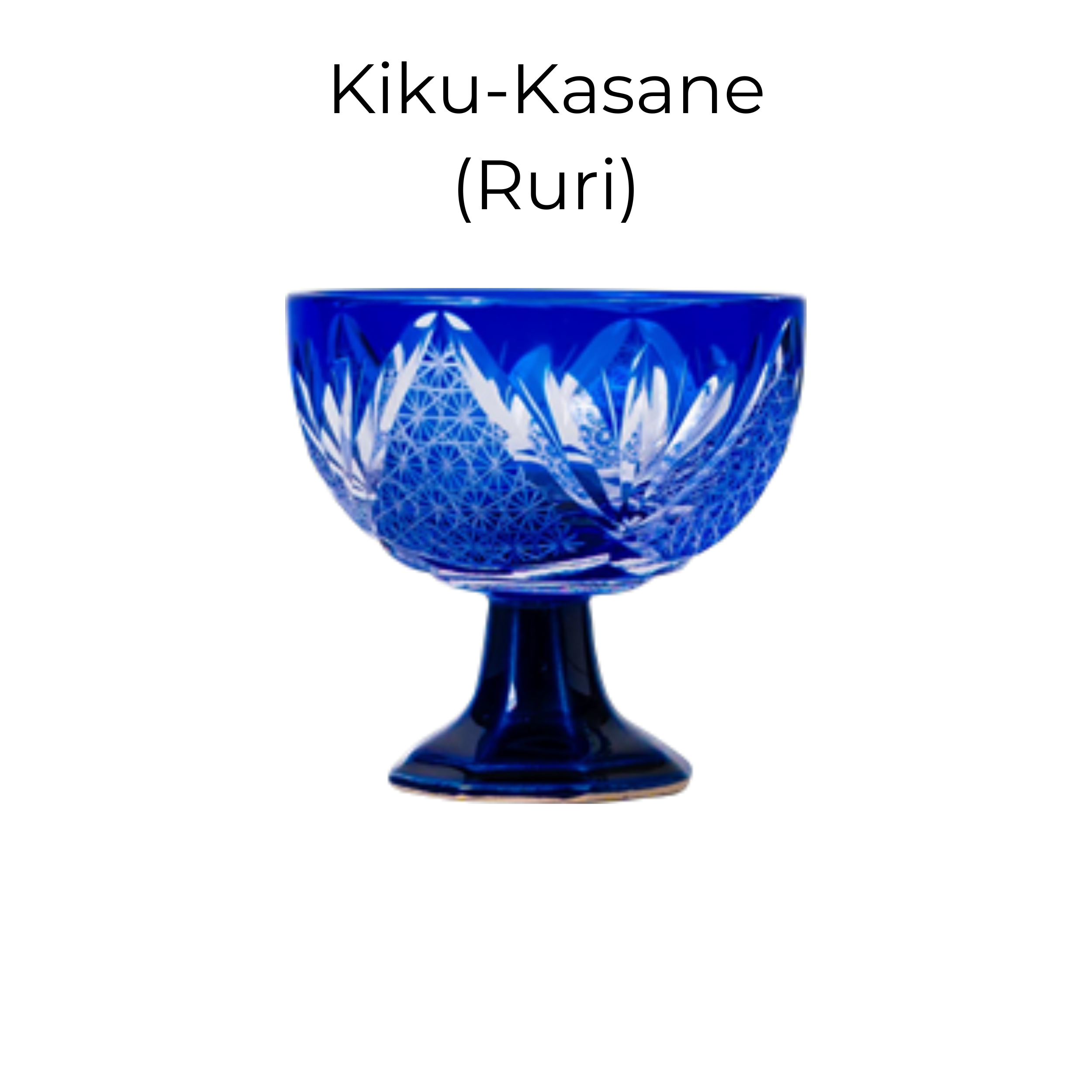 Edo Kiriko Handcrafted Takadai Komon Sake Glass Collection