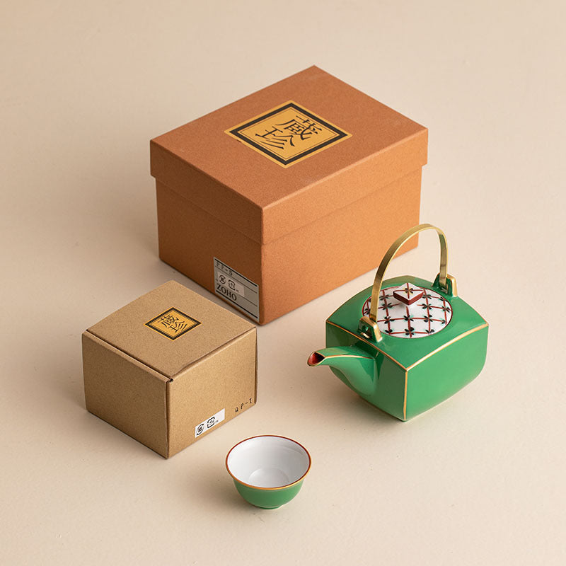 Zensho Handcrafted Ceramic Jade Tea Set