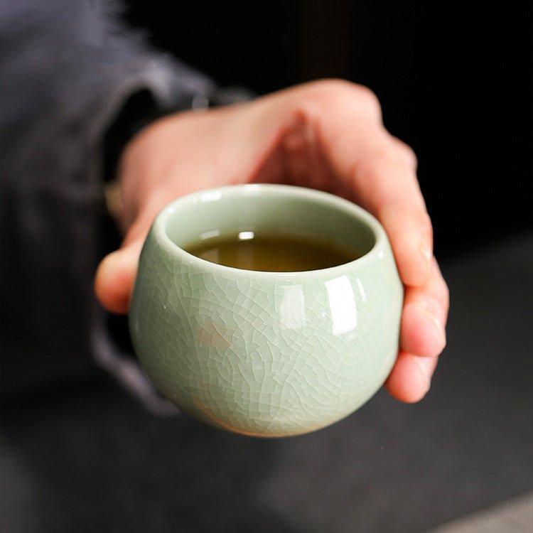 Oriental Handcrafted Ceramic Rounded Tea Cup Set