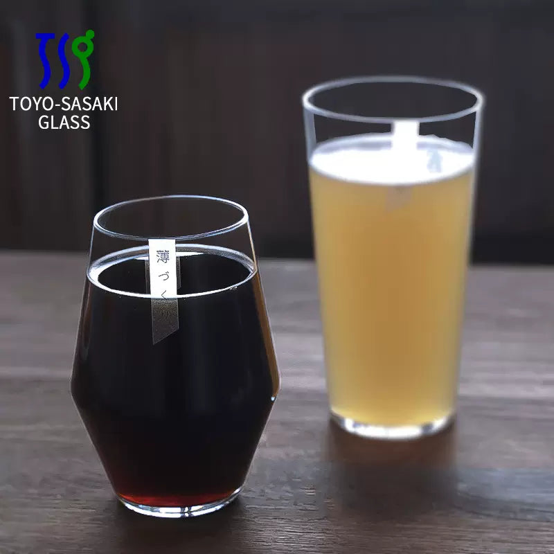 Toyo Sasaki Japanese Premium Craft Beer Glass Trio Set with Wooden Gift Box