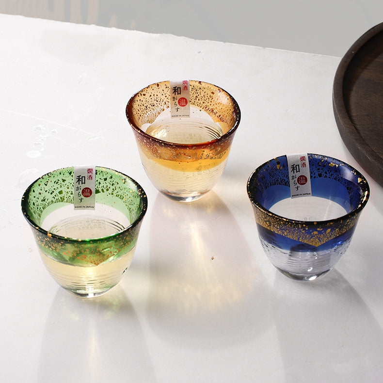 Toyo Sasaki Kogei Gold Foil Sake Glasses